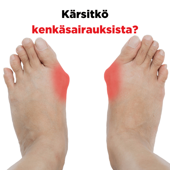 Suurin osa jalkavaivoista on "kenkäsairauksia"