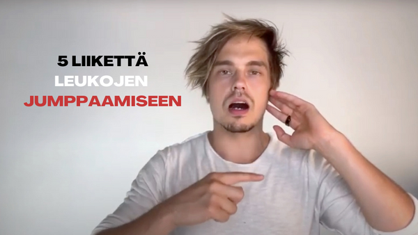 Jumppaliikkeitä leualle - epäsymmetrinen tai kireä leuka
