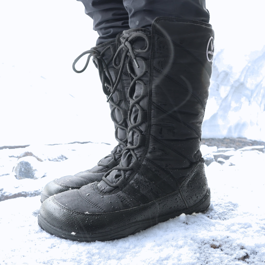Vaistoa Hanki Paljasjalkakengat Pitkavartiset Talvisaappaat Musta Kayttokuva Talvi 1