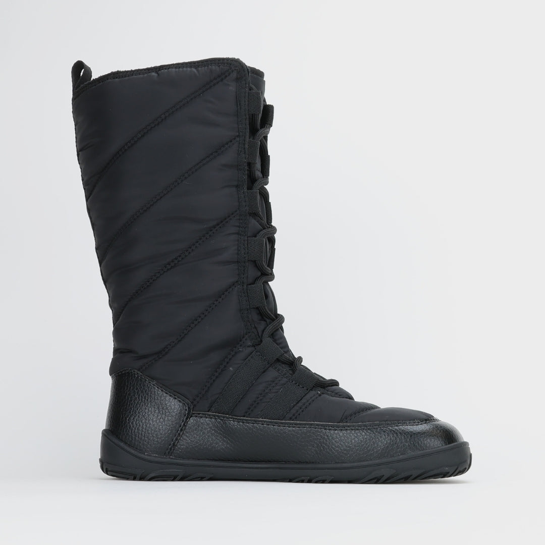 Vaistoa Hanki Paljasjalkakengat Pitkavartiset Talvisaappaat Musta Tasainen Zero Drop Pohja Mediaali