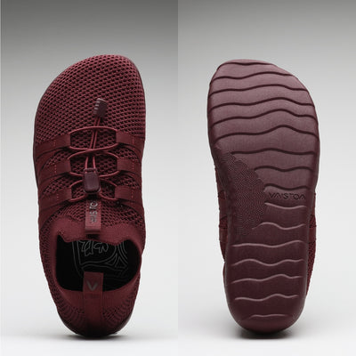 Vaistoa Riemu Adults Burgundi Leveä Jalanmuotoinen Varvastila