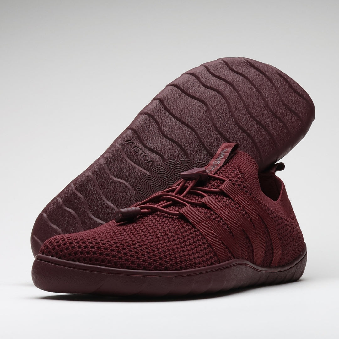 Vaistoa Riemu Knitted Barefoot Slip-on Shoes Burgundy design from Finland