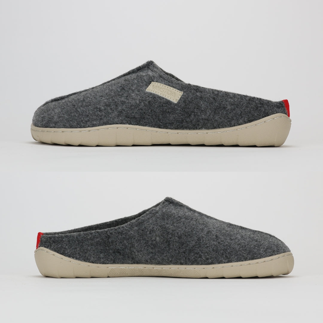 Vaistoa Toive paljasjalkakengät huopa tossut tohvelit harmaa tasainen zero-drop pohja