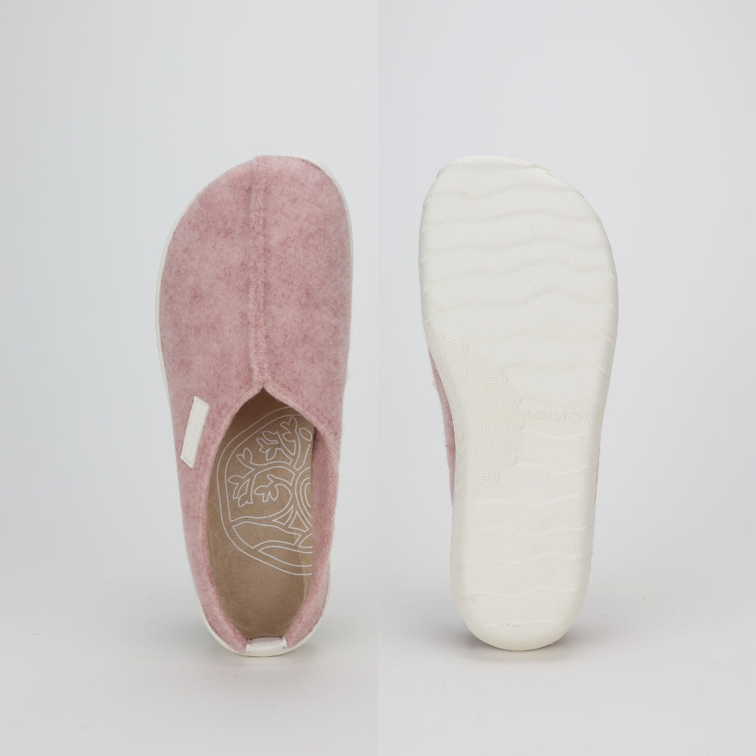 Vaistoa Toive paljasjalkakengät huopa tossut tohvelit pinkki leveä jalan muotoinen lesti varvastila