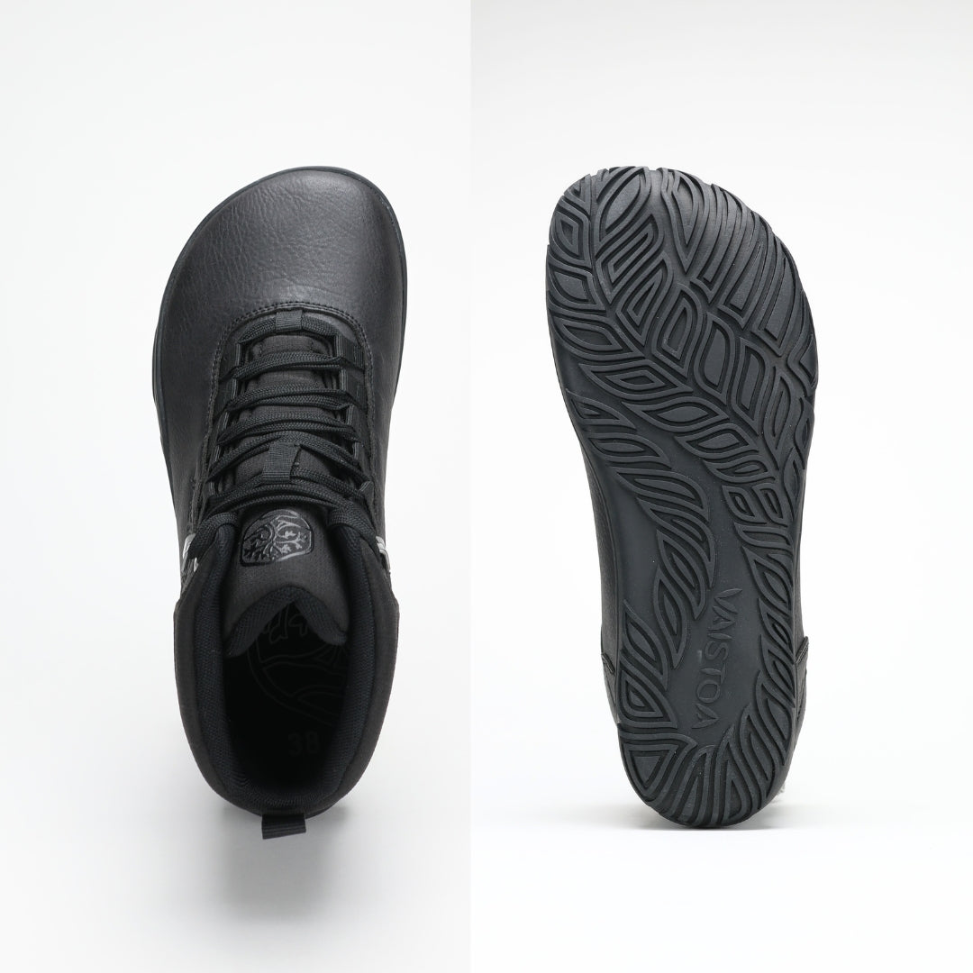 Vaistoa Uoma 2 vedenpitävät paljasjalkavaelluskengät musta leveä jalanmuotoinen varvastila