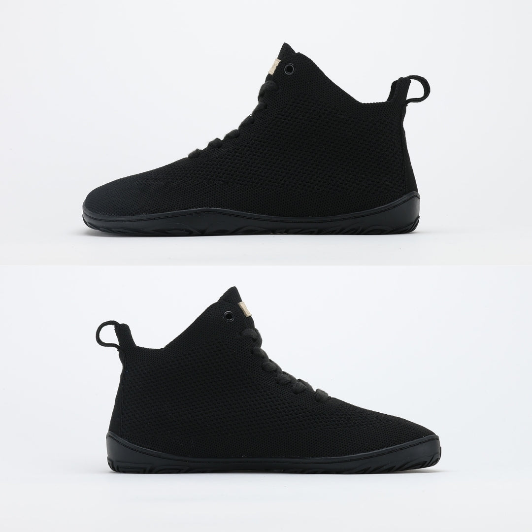 vaistoa iloa mid paljasjalkakengat korkeavartiset tennarit musta tasainen zero drop pohja