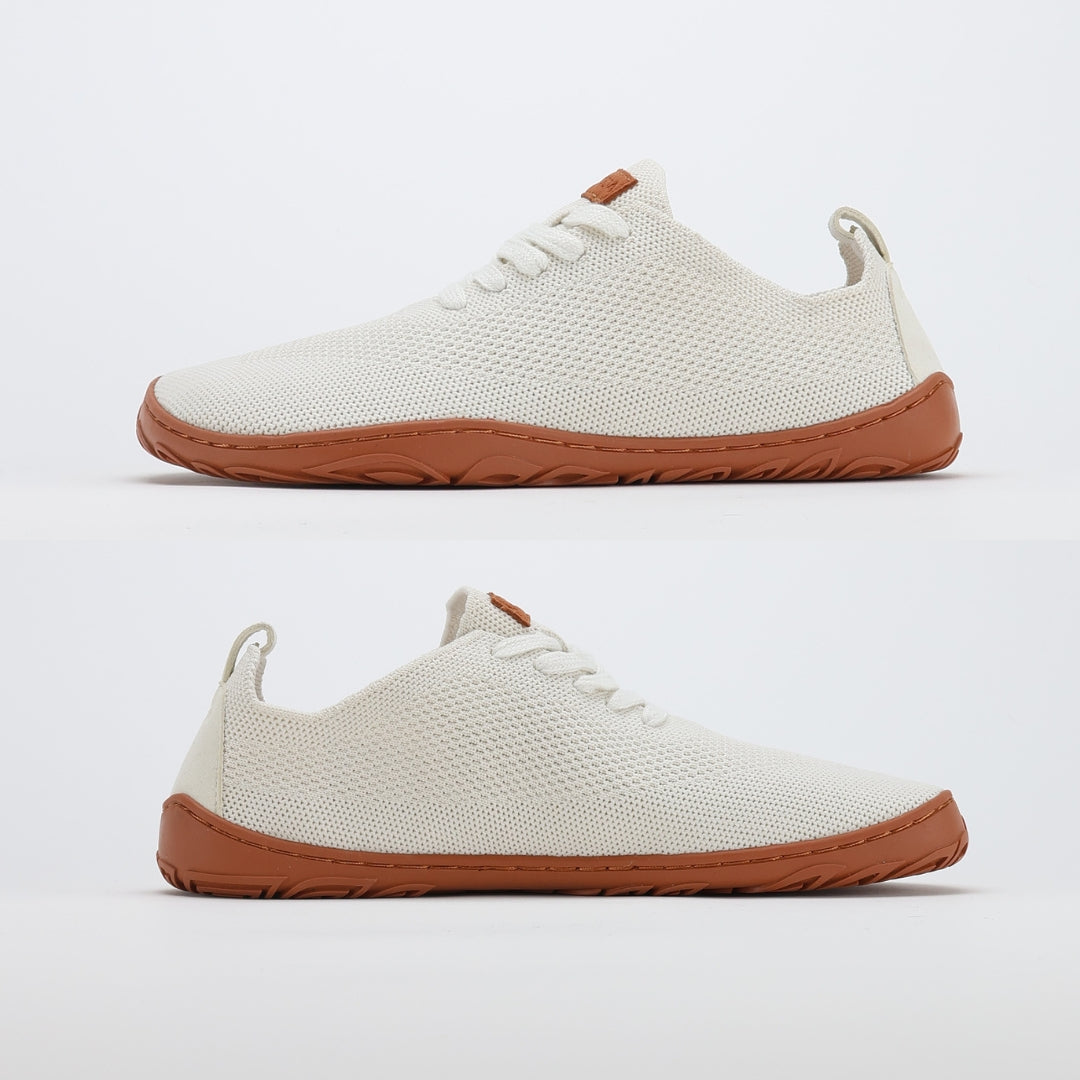 vaistoa iloa paljasjalkakengat kangastennarit luonnonvalkoinen terracottalla pohjalla tasainen pohja ilman kantakorkoa