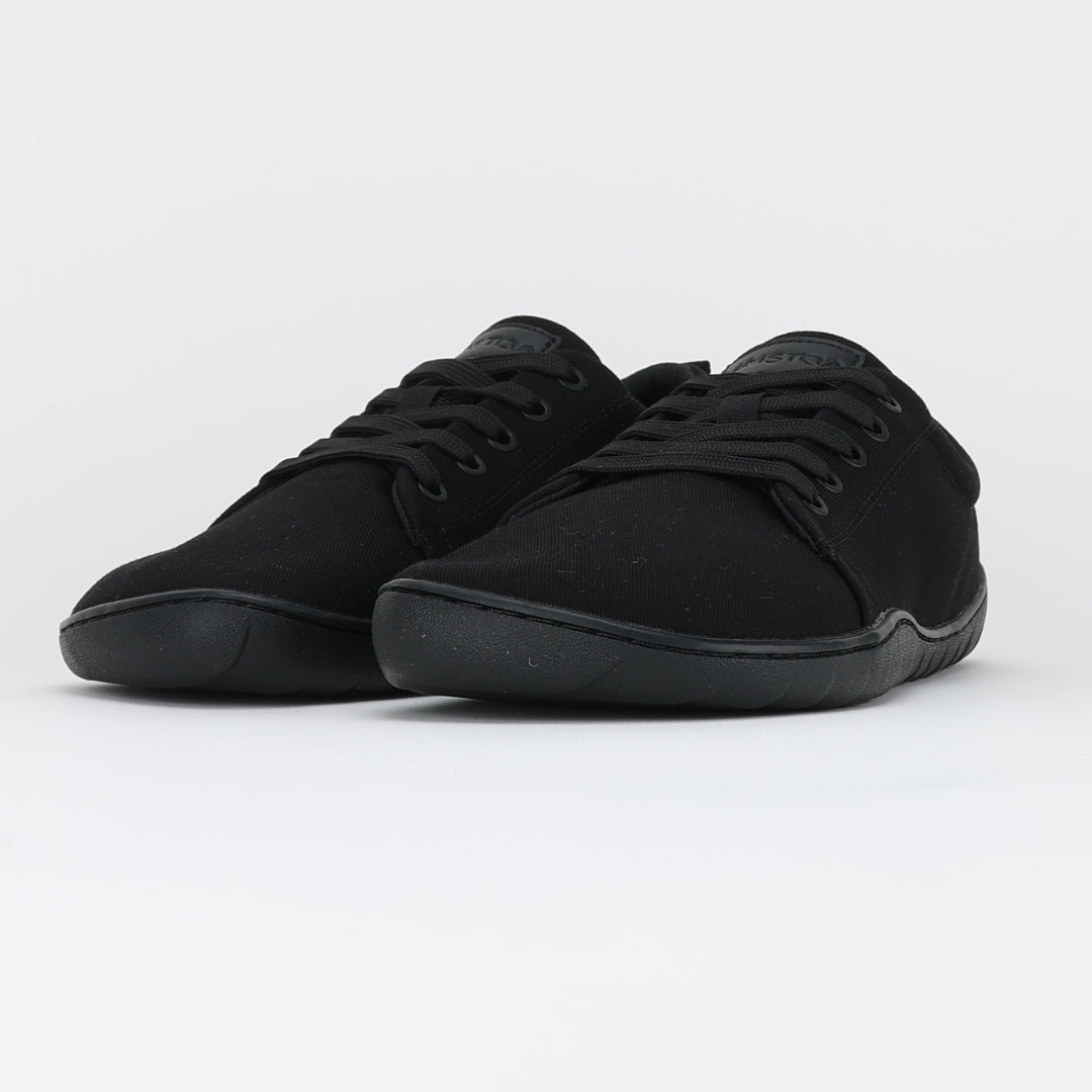 vaistoa rento 2 paljasjalkakengat matalavartiset kangastennarit musta etuviisto kenkapari