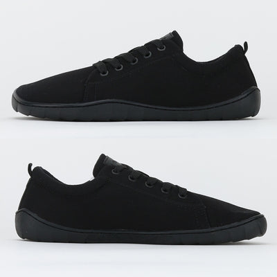 vaistoa rento 2 paljasjalkakengat matalavartiset kangastennarit musta tasainen zero drop pohja